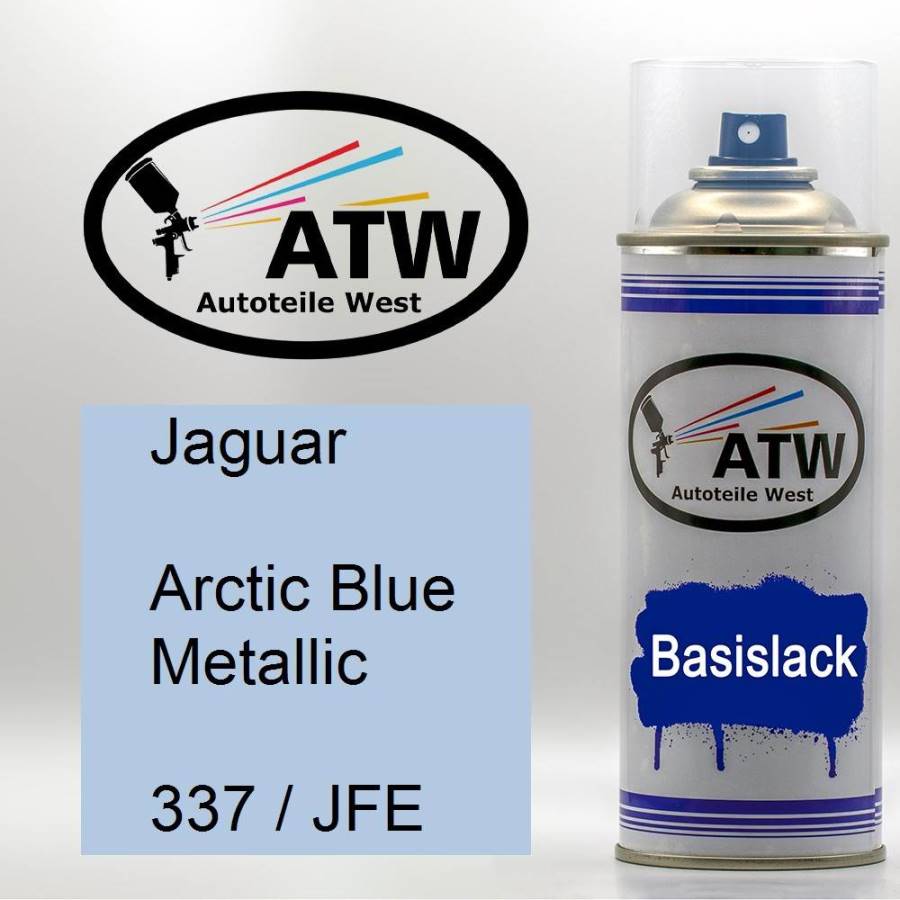 Jaguar, Arctic Blue Metallic, 337 / JFE: 400ml Sprühdose, von ATW Autoteile West.